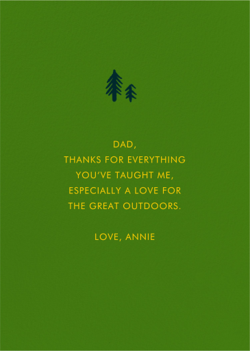 The Great Outdoors - Father's Day Card by Hello!Lucky - Back