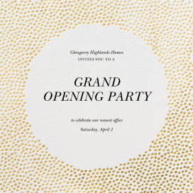 Metallic Confetti - Launch Party Invitation by Kelly Wearstler