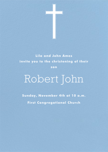 Spring Rain - Baptism & Christening Invitation by Paperless Post