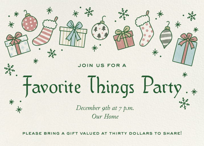 Holiday Doodles Party Invitation