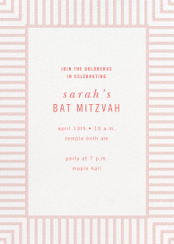 Seersucker Stripe - Bar & Bat Mitzvah Invitation by kate spade new york