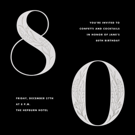 Nouveau Numerals - Birthday Invitation by Paperless Post