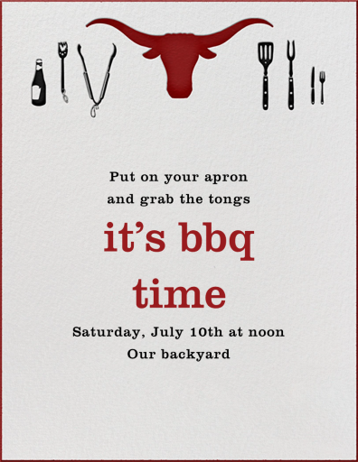 Longhorn Barbeque - BBQ Invitation by Paperless Post