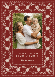 Opulent Border Photo - Christmas Card by Martha Stewart