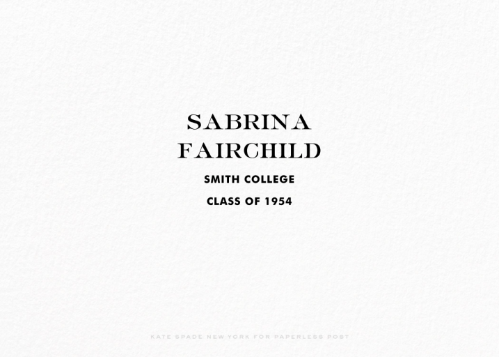 Confetti Photo - Graduation Announcement by kate spade new york - Back