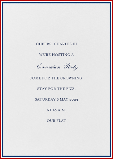 Red White And Blue - Coronation Party Invitation by Paperless Post