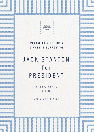 Seersucker Stripe - Fundraiser Invitation by kate spade new york