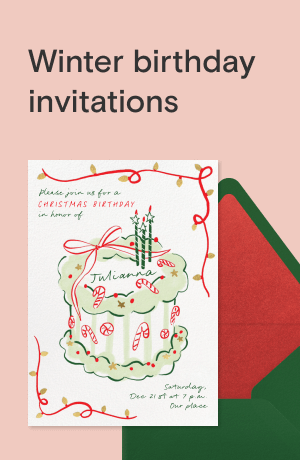 Winter birthday invitations