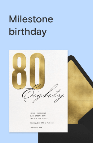 Milestone birthday invitations