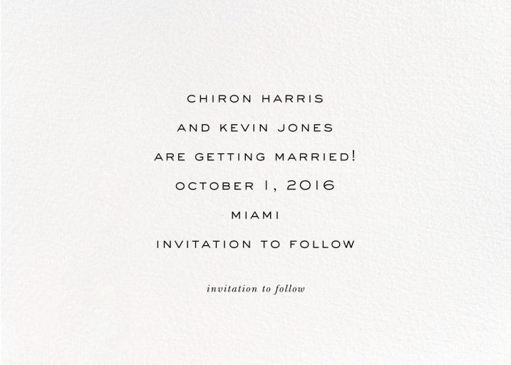 Photo Booth Save the Date by kate spade new york - Back