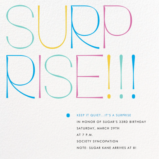 Bold Surprise - Surprise Party Invitation by Paperless Post