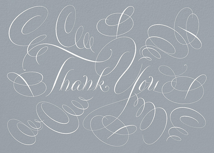 Thank You with Flair - Thank You Card by Bernard Maisner