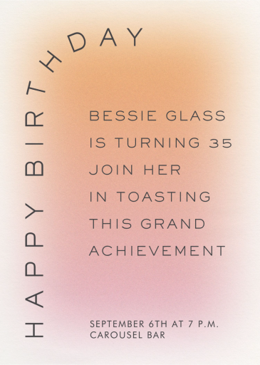 Warm Haze - Birthday Invitation by Paperless Post