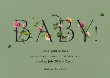 Bambino - Sip and See Invitation by Venamour