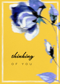Abstracted Bloom (Greeting) - Thinking of You Card by Carolina Herrera