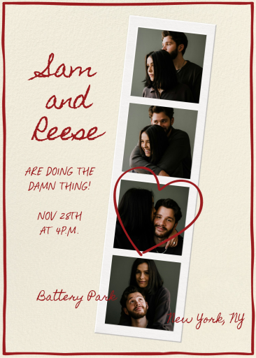 The Candid Look - Wedding Invitation by Paperless Post