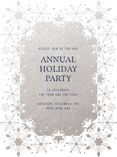 Little Paper Snowflakes - Corporate Holiday Party Invitation by Paperless Post