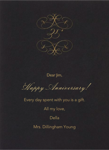 Numbers - Anniversary Card by Bernard Maisner