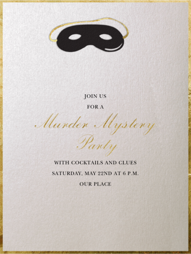 Domino Mask - Murder Mystery Invitation by Paperless Post