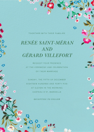 Embroidered Floral - Printable Invitation by Oscar de la Renta