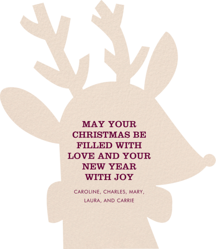 Gold Antlers - Christmas Card by Meri Meri - Back