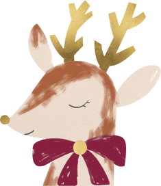 Gold Antlers - Christmas Card by Meri Meri