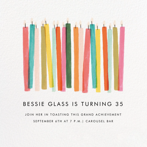 Candle Stand - Birthday Invitation by Rifle Paper Co.