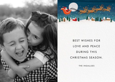 Santa by Moonlight (Photo) - Christmas Card by Rifle Paper Co.