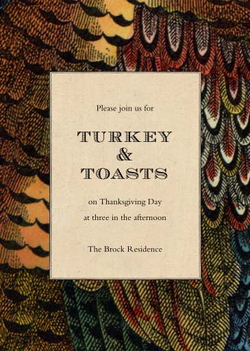 Pheasant Plumage - Party Invitation by John Derian