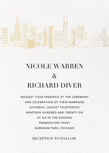 Skyline View - Wedding Invitation by Paperless Post