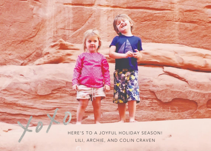 With Hugs and Kisses (Photo) - Holiday Card by Linda and Harriett