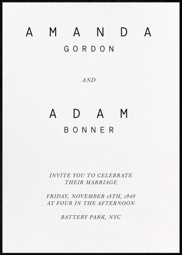 Type and Space - Invitation by Paperless Post