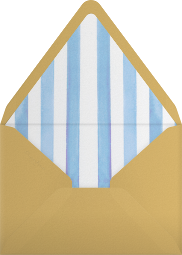 Watercolor Fish Striped Invitation Envelope
