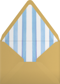 Watercolor Fish Striped Invitation Envelope