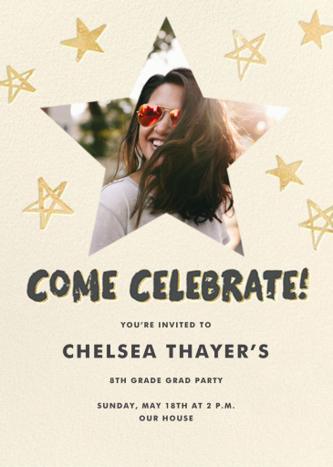 Reach for the Stars - Invite - Graduation Party Invitation by Hello!Lucky