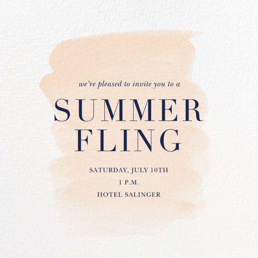 Basic Brushstroke - Happy Hour Invitation by Sugar Paper