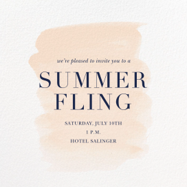 Basic Brushstroke - Happy Hour Invitation by Sugar Paper