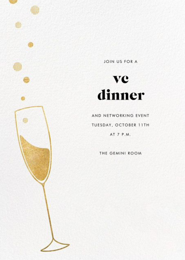Champagne Flute - Networking Event Invitation by Paperless Post