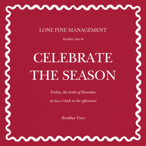 Merry Ribbon (Gina Langford) - Corporate Holiday Party Invitation by Dogwood Hill