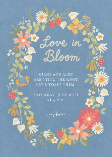 Blooming Circlet - Bridal Shower Invitation by Paperless Post