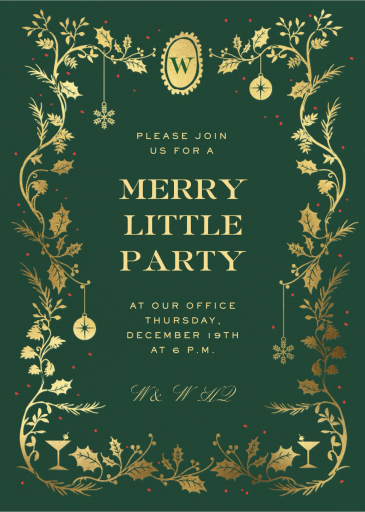 Winter Flourish - Corporate Holiday Party Invitation by Cheree Berry Paper & Design