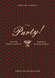Dotted Backdrop - Cocktail Party Invitation by Sam Crosby