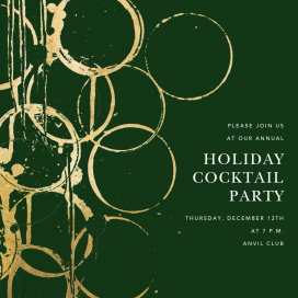 Metallic Circles Watermark - Corporate Holiday Party Invitation by Kelly Wearstler
