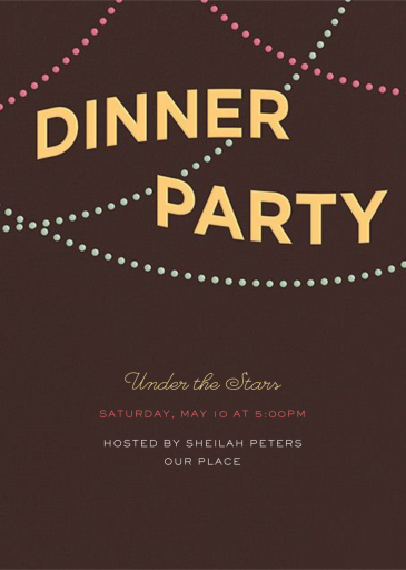 A Dinner Party - Invitation by Crate & Barrel