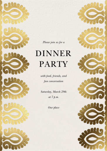 Block Print Border - Invitation by Schumacher