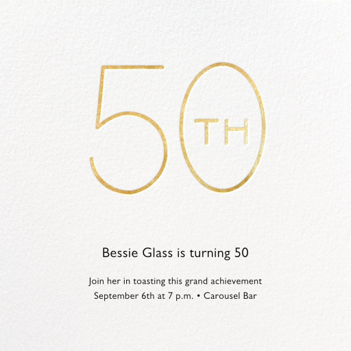 Decade - 50th Birthday Invitation by Paperless Post