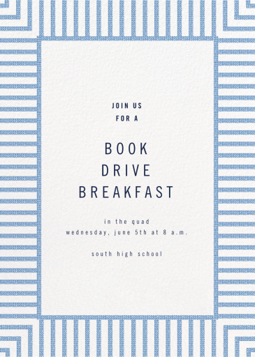 Seersucker Stripe - Breakfast/Lunch Invitation by kate spade new york