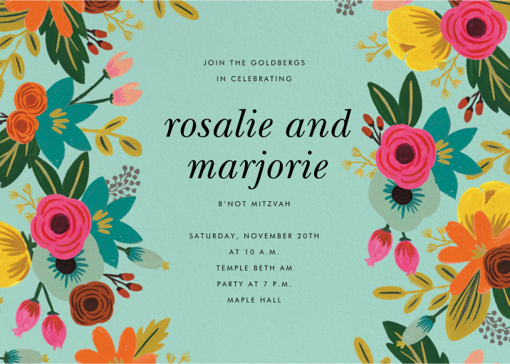 Floral Tropics - Bar & Bat Mitzvah Invitation by Rifle Paper Co.