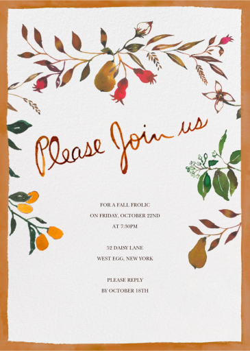 Harvest Market (Tall) - Summer Party Invitation by Happy Menocal