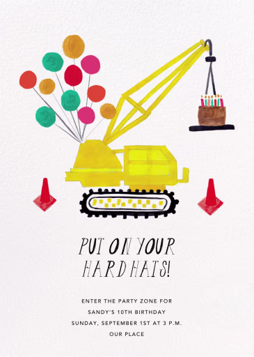 Dump the Cake Here - Birthday Invitation by Mr. Boddington's Studio